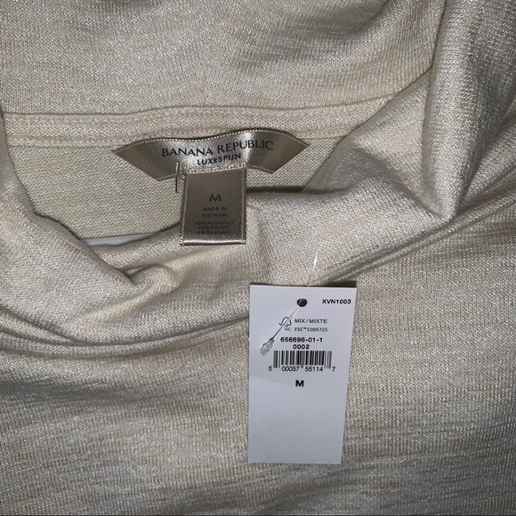 NWT Banana Republic M Luxespin sweater top - Picture 2 of 2